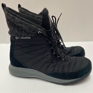 Columbia Nikiski Women's Black Lace-Up Insulated Waterproof Boots Size 9.5
